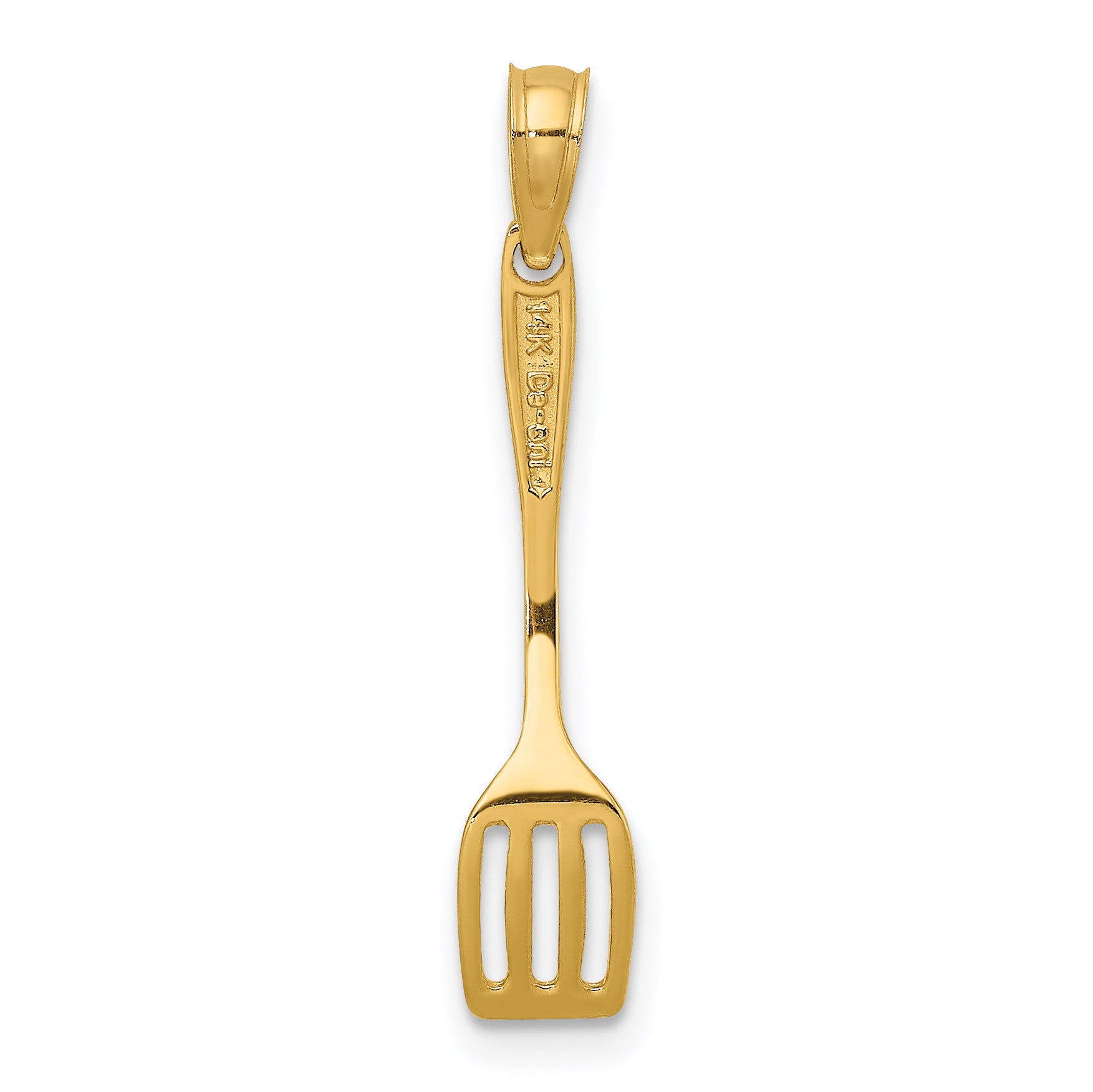 10K 3-D Polished Spatula Charm