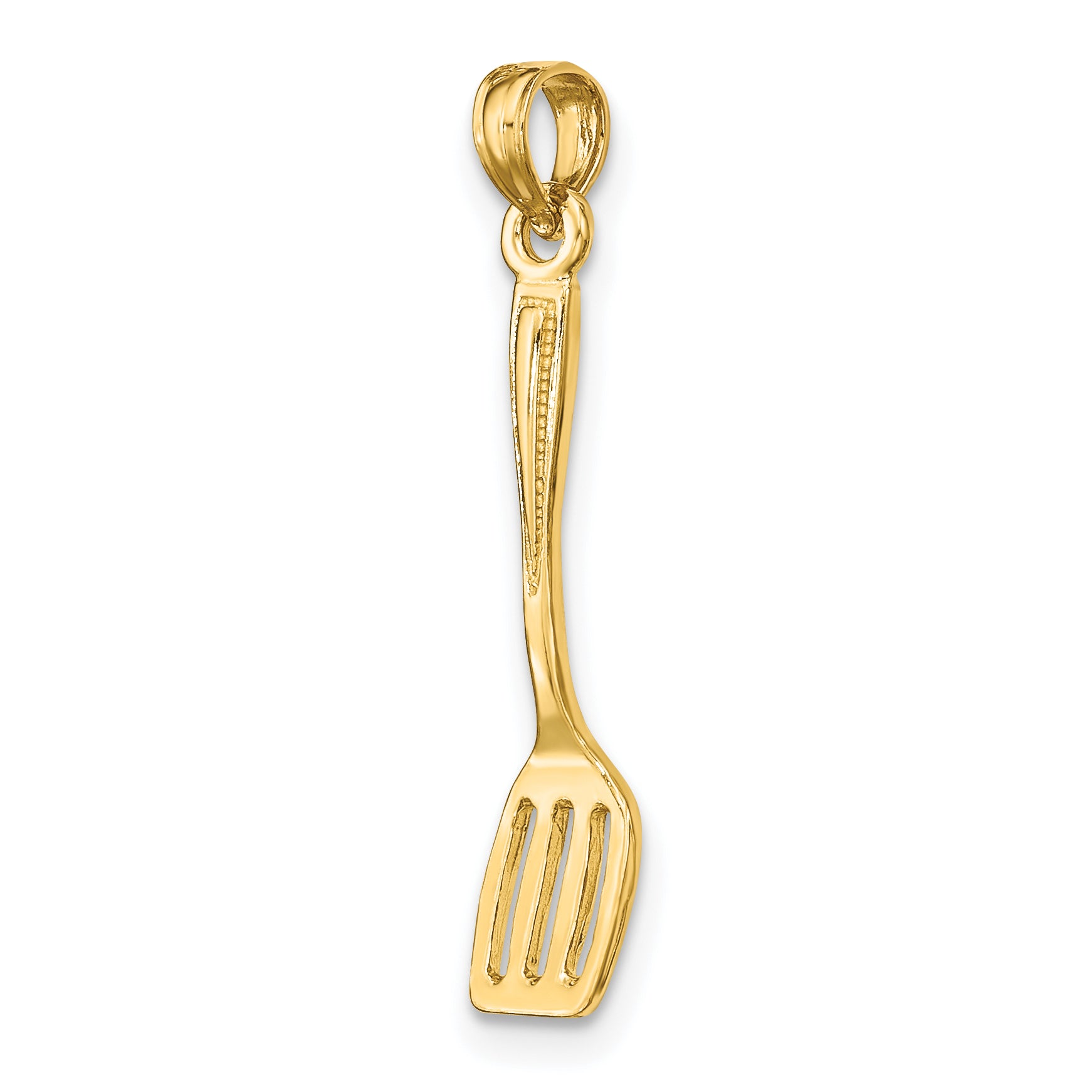 10K 3-D Polished Spatula Charm