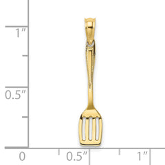 10K 3-D Polished Spatula Charm