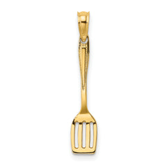 10K 3-D Polished Spatula Charm