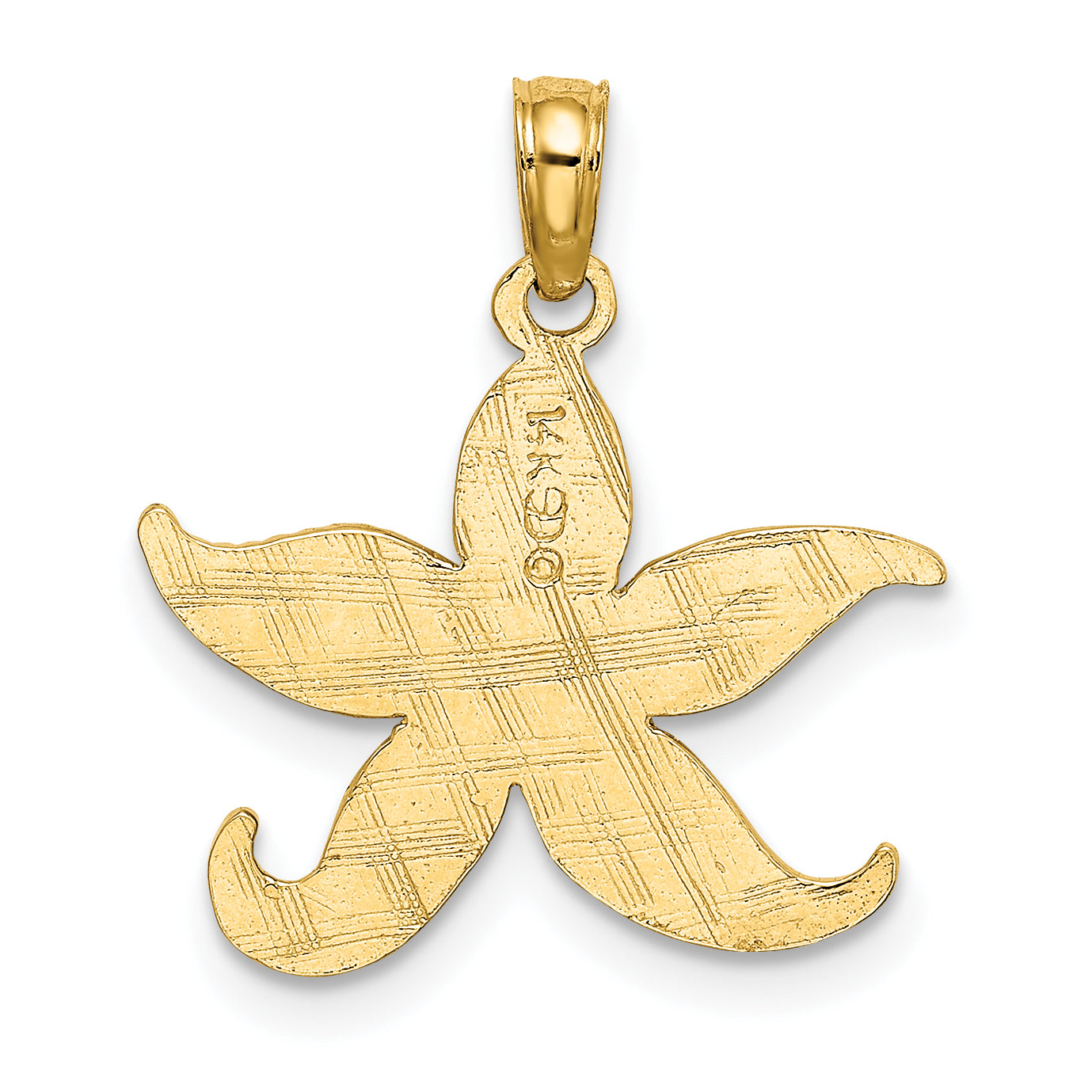 10K Flat Starfish Charm