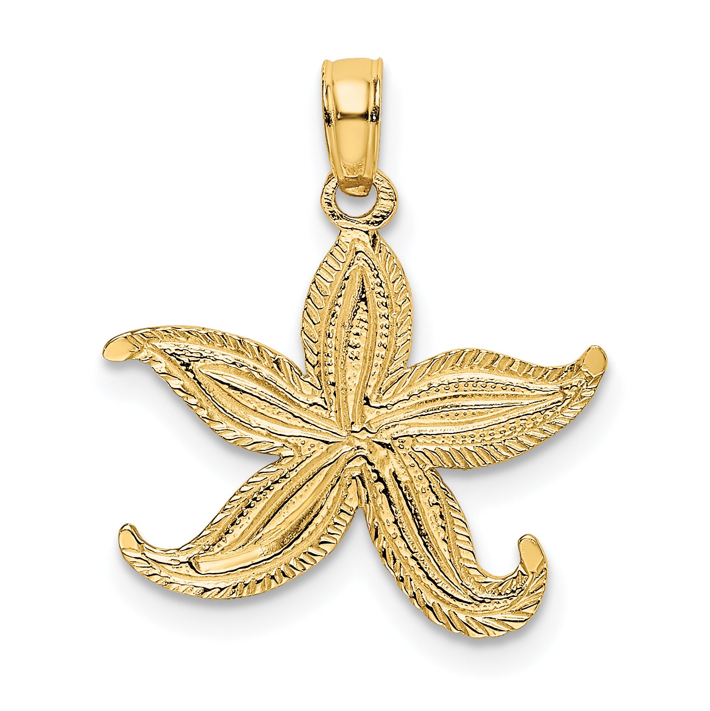 10K Flat Starfish Charm