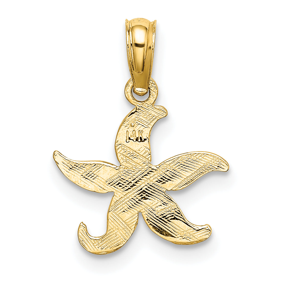 10K Flat Starfish Charm