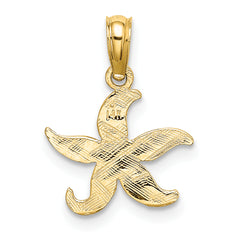 10K Flat Starfish Charm