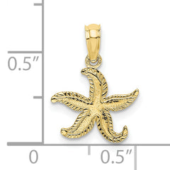 10K Flat Starfish Charm