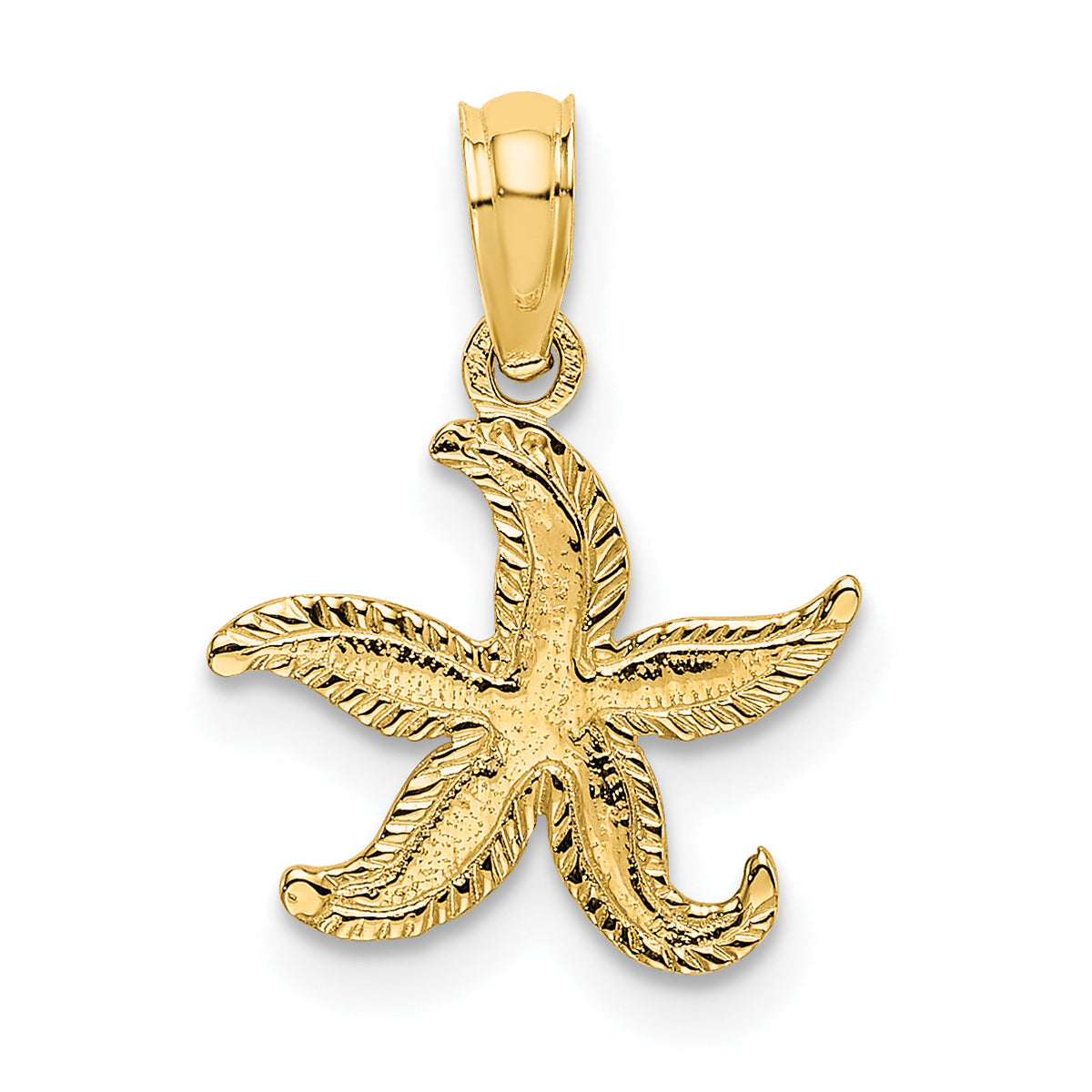 10K Flat Starfish Charm