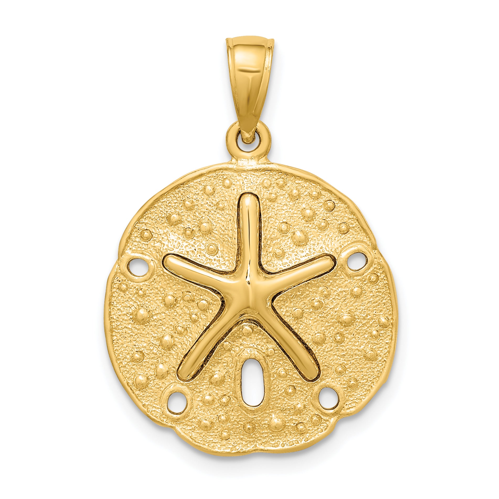 10K Sand Dollar w/ Starfish Charm