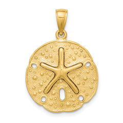 10K Sand Dollar w/ Starfish Charm