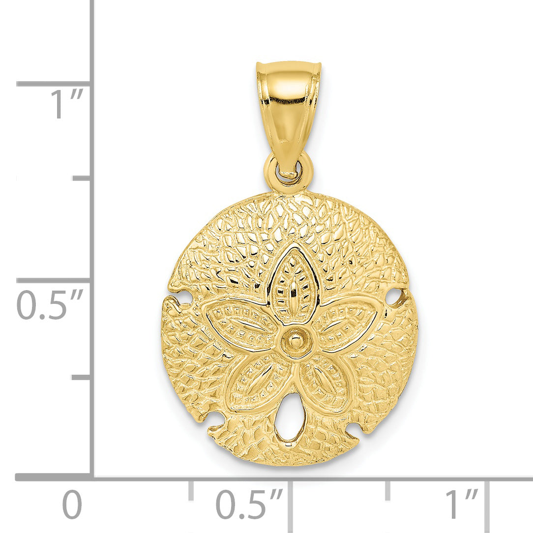 10K 2-D Sand Dollar Charm