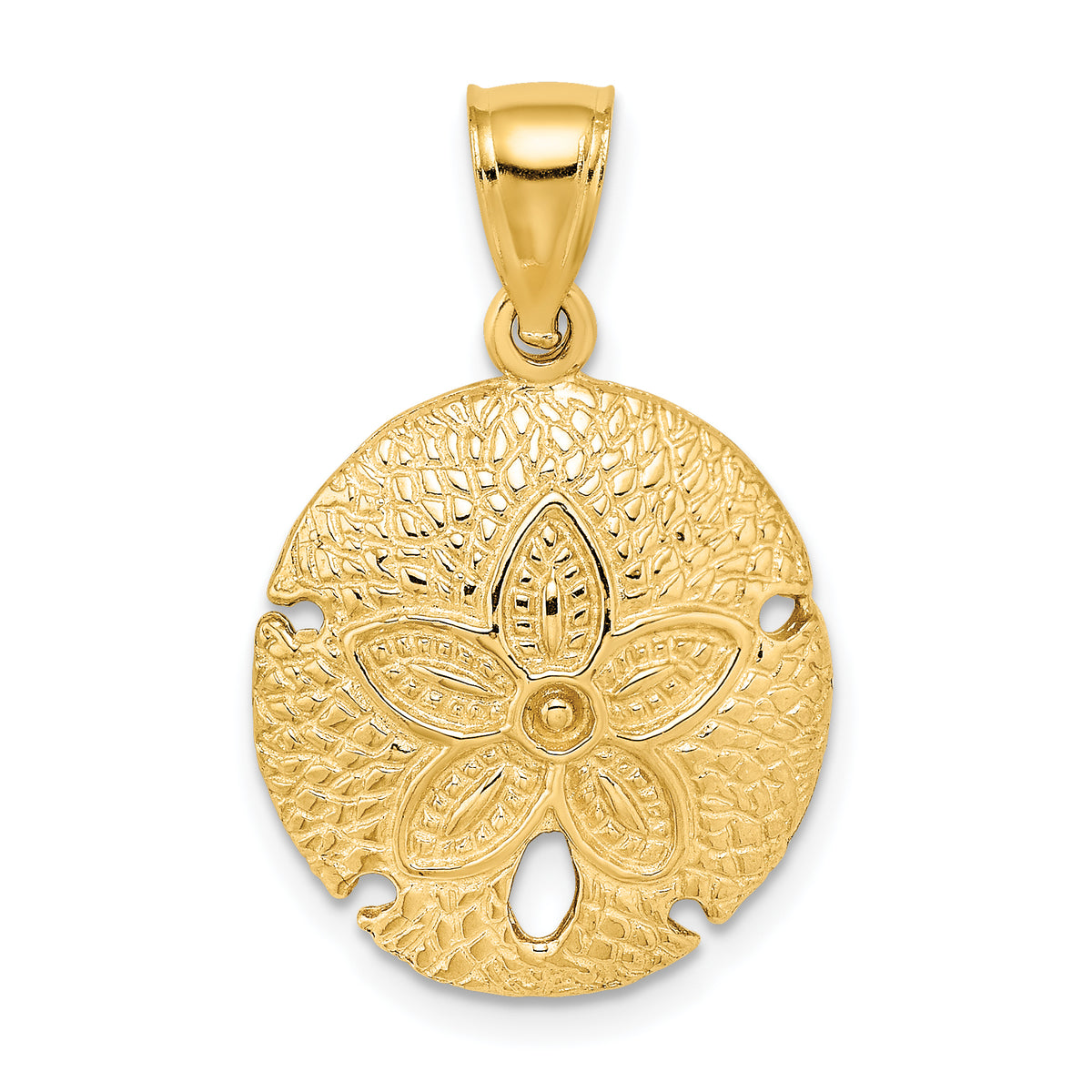 10K 2-D Sand Dollar Charm