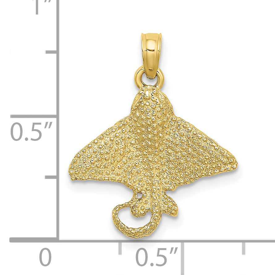 10K Textured Spotted Eagle Ray Charm