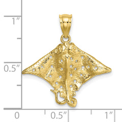 10K 2-D Spotted Eagle Ray w/ Holes Charm