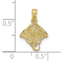 10K 2-D Stingray Charm