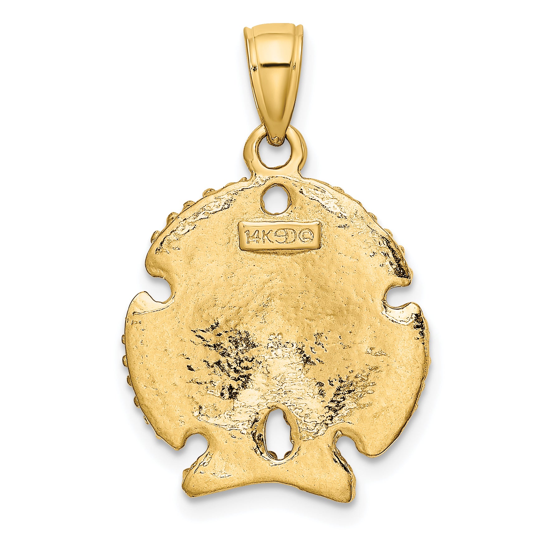 10K 2-D Sand Dollar W/ Star Charm