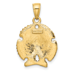 10K 2-D Sand Dollar W/ Star Charm