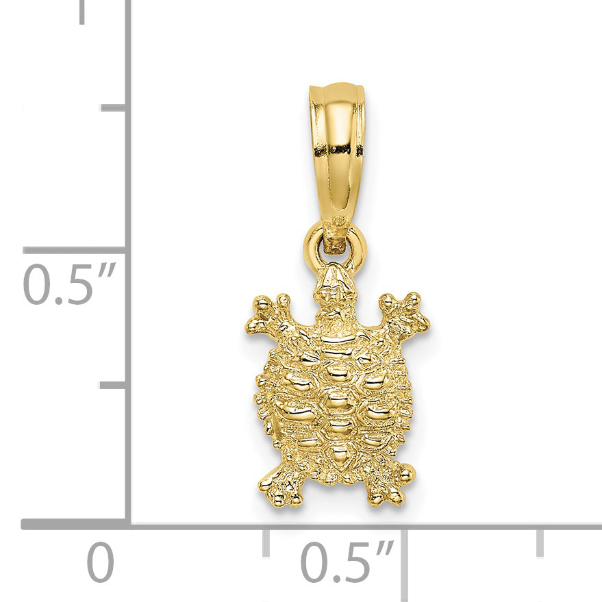 10K 2-D Land Turtle Charm