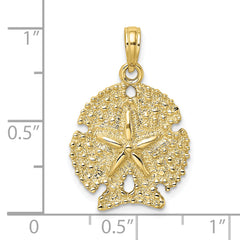 10K Textured Sand Dollar Charm