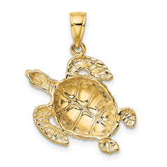 10K Turtle Pendant