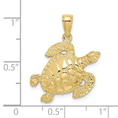 10K Turtle Pendant