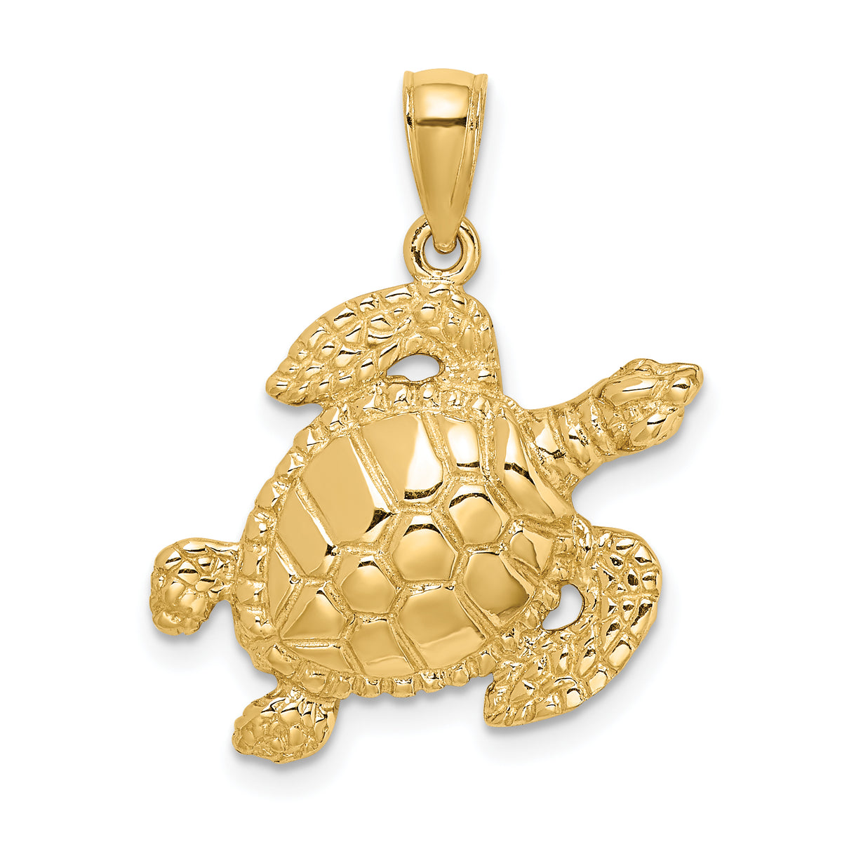 10K Turtle Pendant