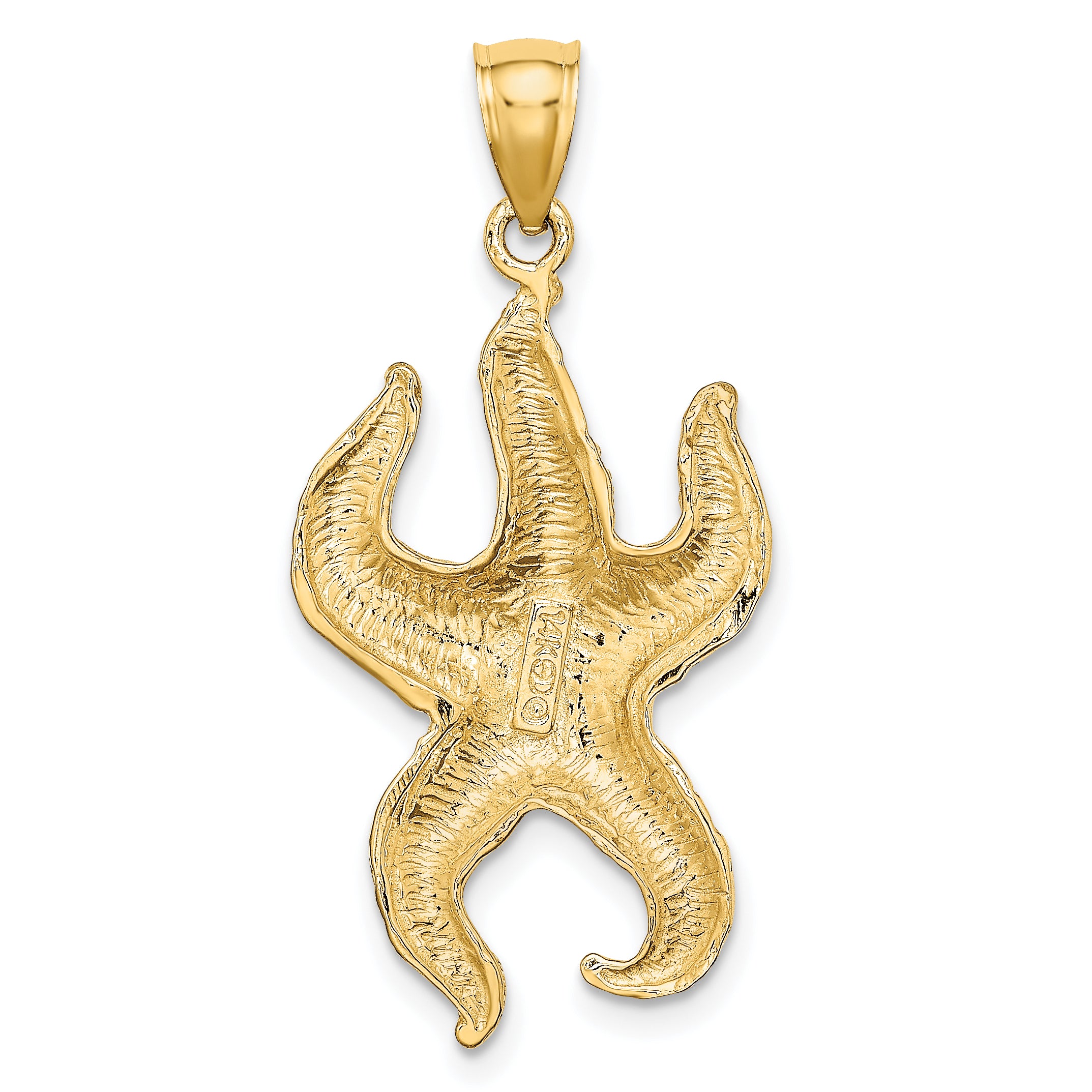 10K Textured Starfish Charm