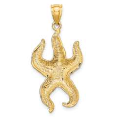 10K Textured Starfish Charm