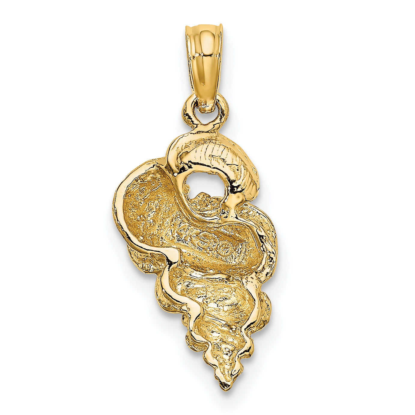 10K 2-D Precious Wentletrap Shell Charm