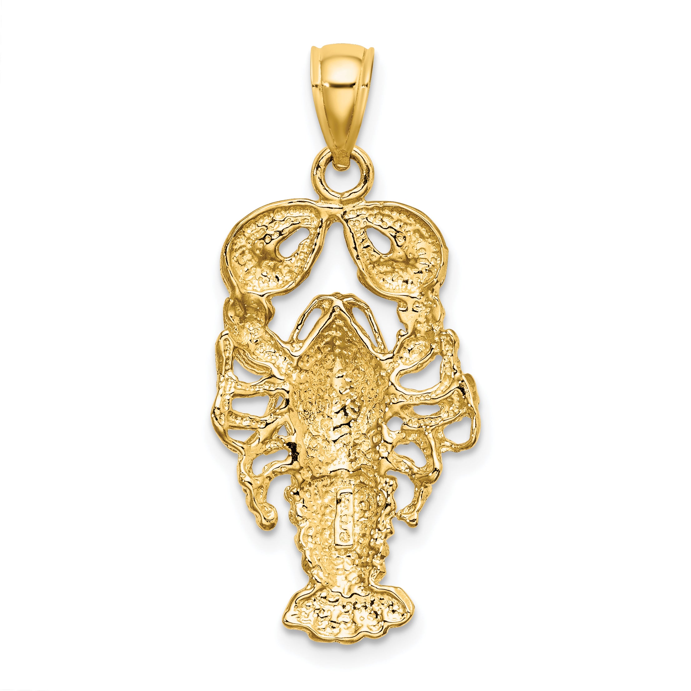 10K 2-D Textured Maine Lobster Charm