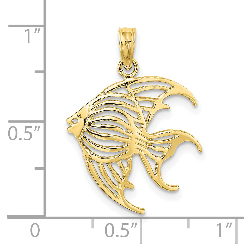 10K Cut-Out Angelfish Charm