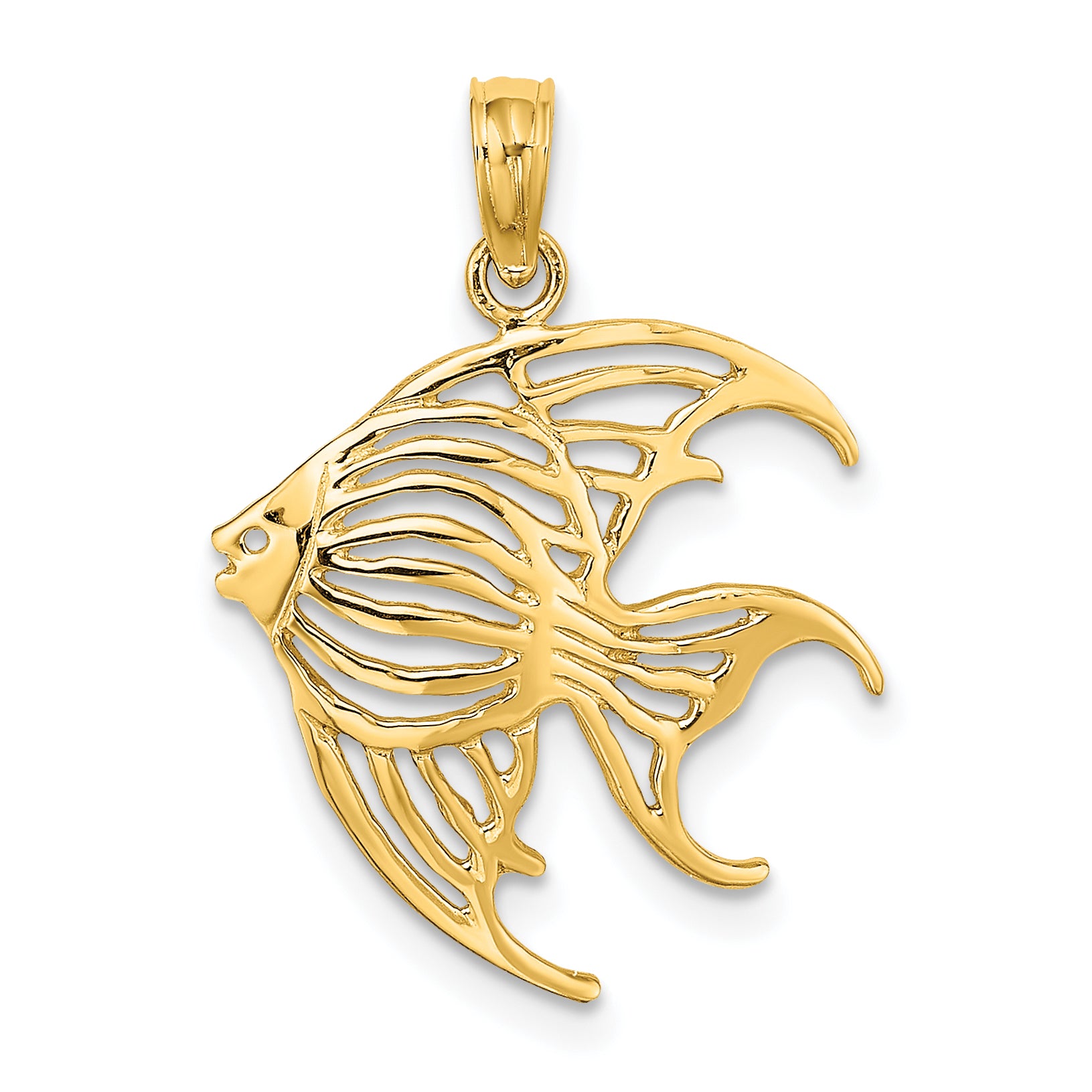 10K Cut-Out Angelfish Charm