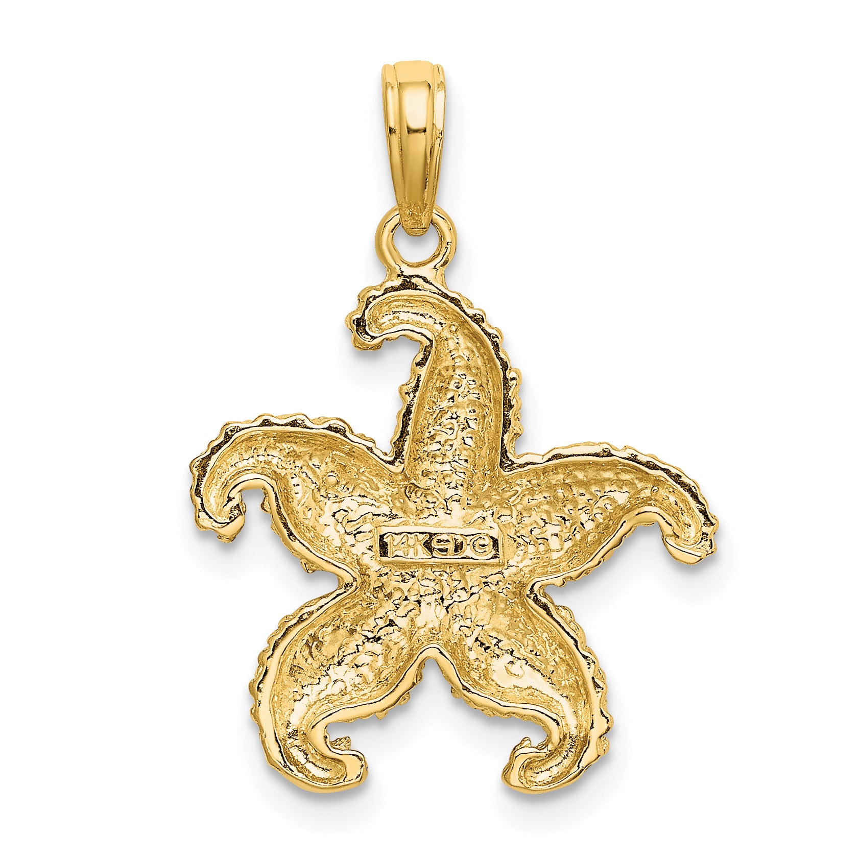 10K 2-D Puffed Starfish Charm