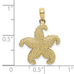 10K 2-D Puffed Starfish Charm