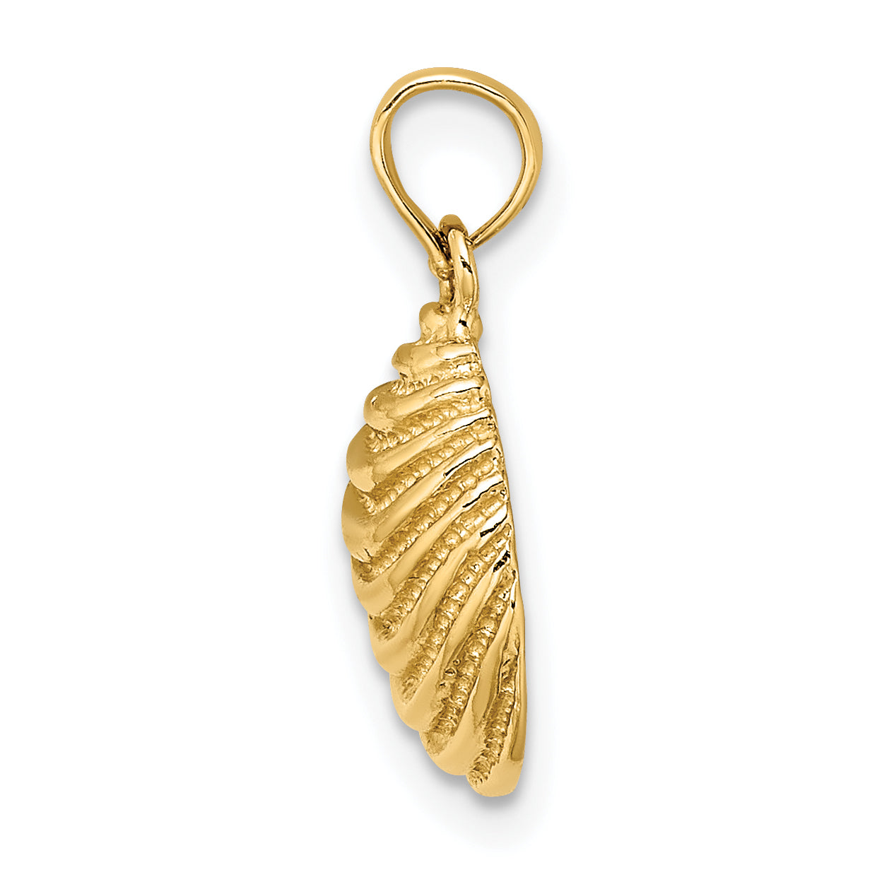 10K Clam Shell Charm