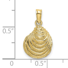 10K Clam Shell Charm