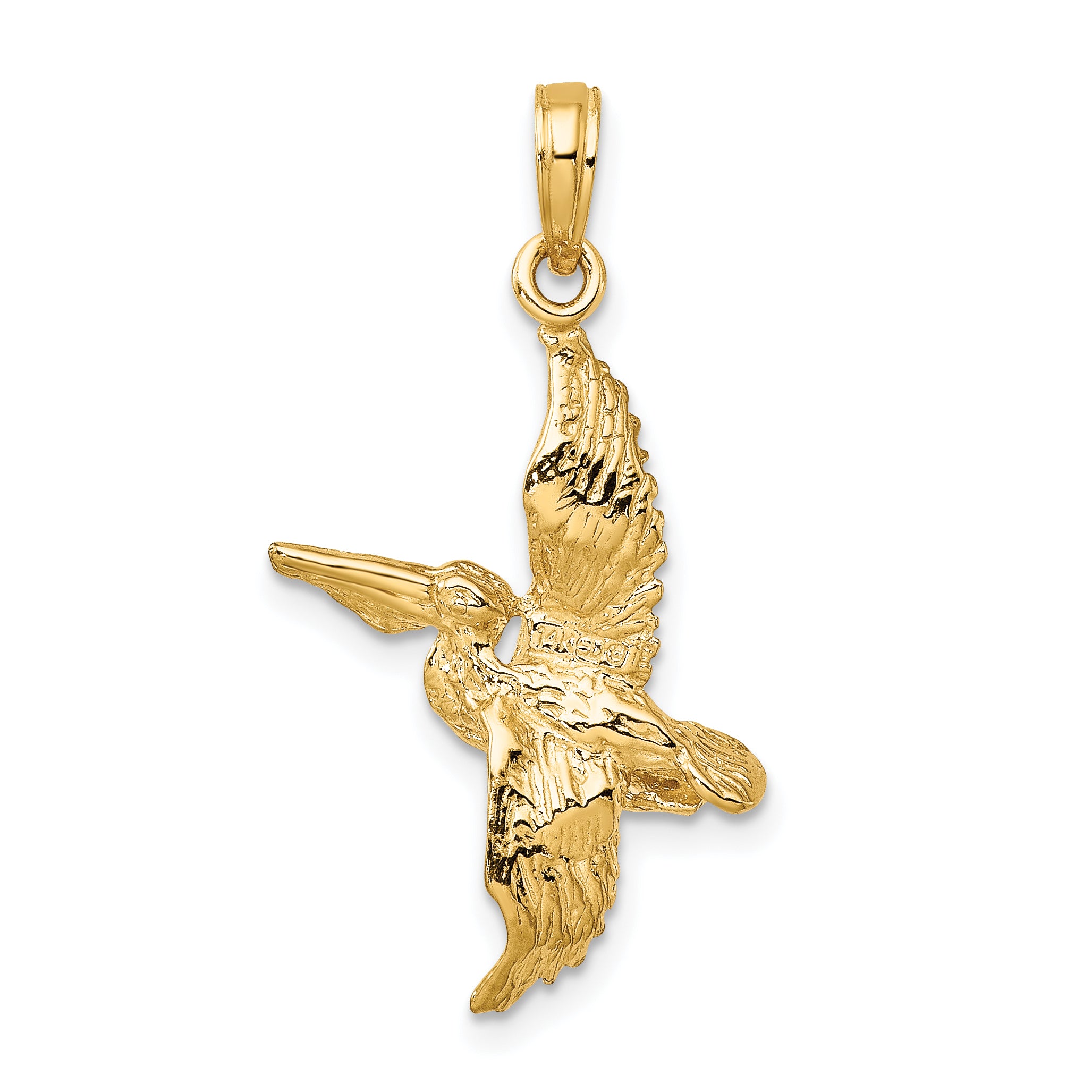 10K 3-D Pelican Flying Charm