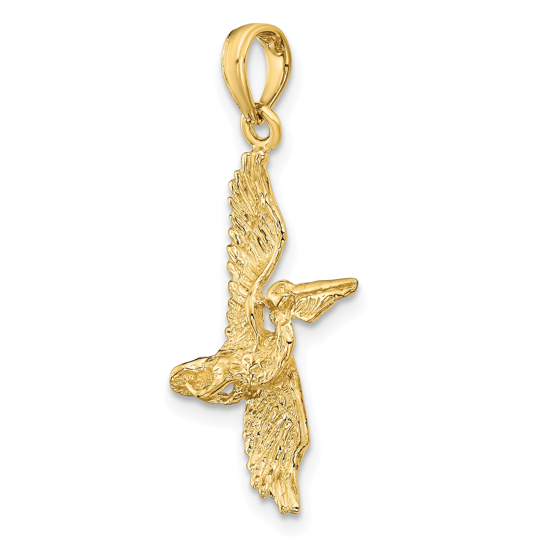 10K 3-D Pelican Flying Charm