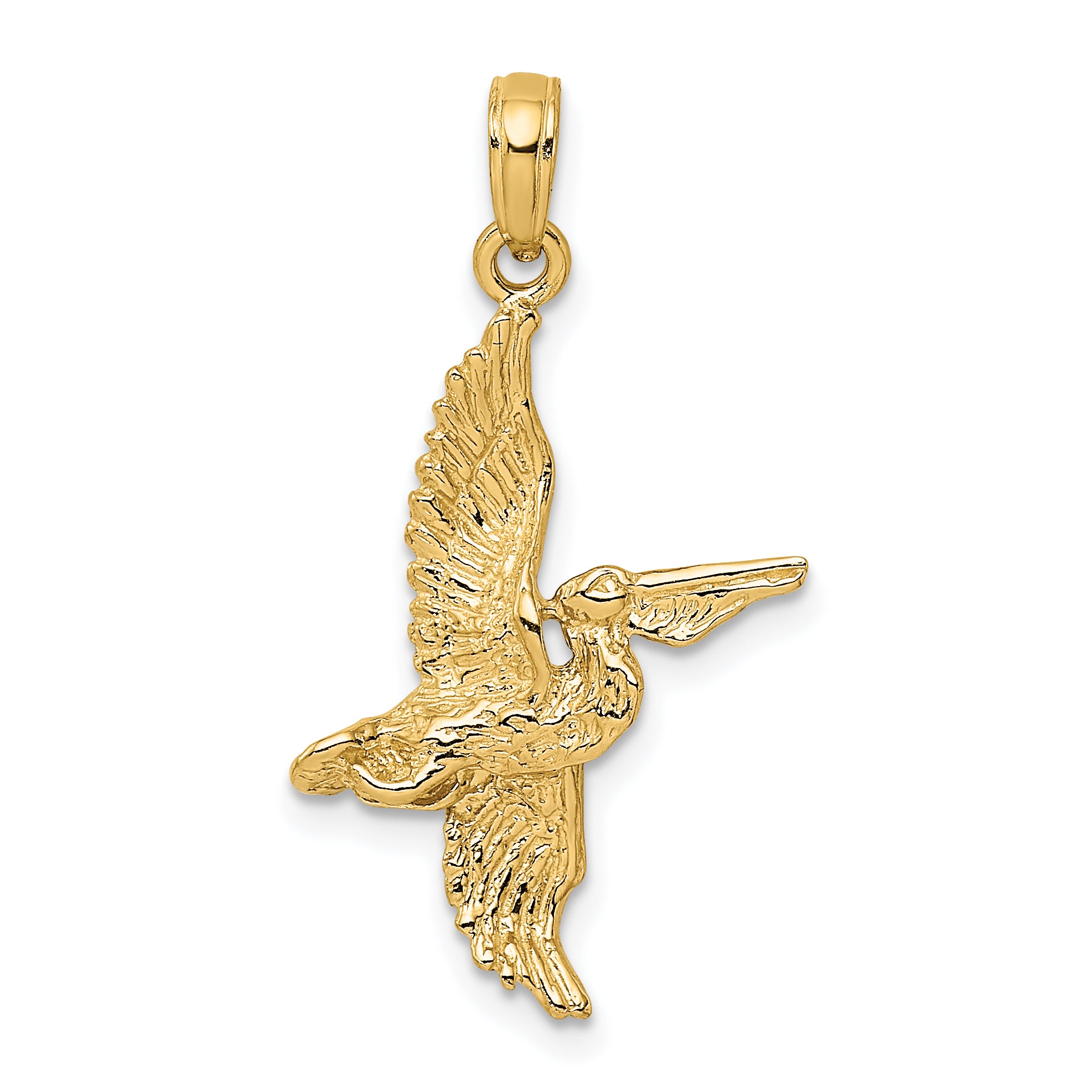 10K 3-D Pelican Flying Charm