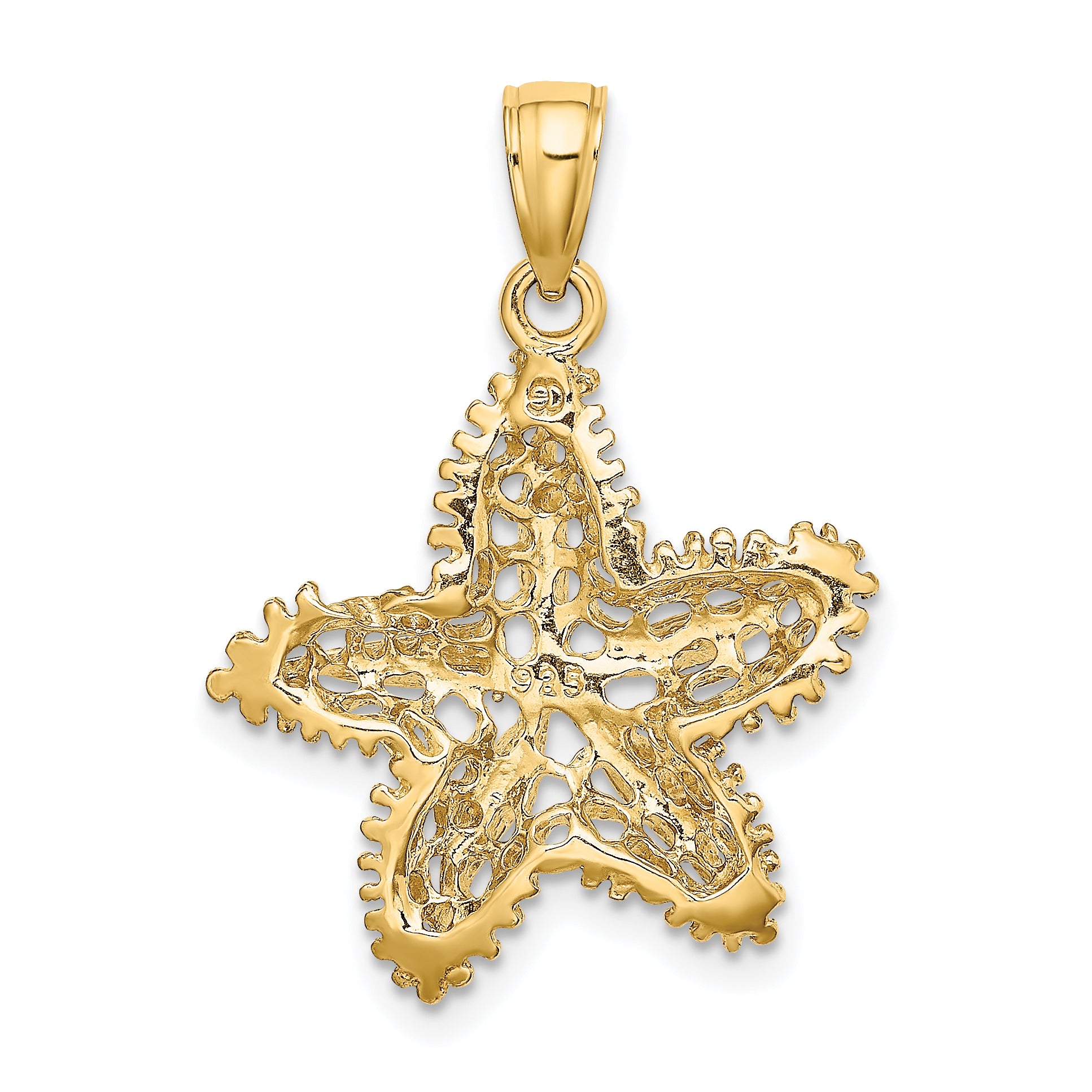 10k Starfish Filigree Charm