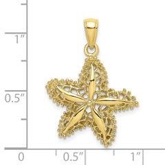 10k Starfish Filigree Charm