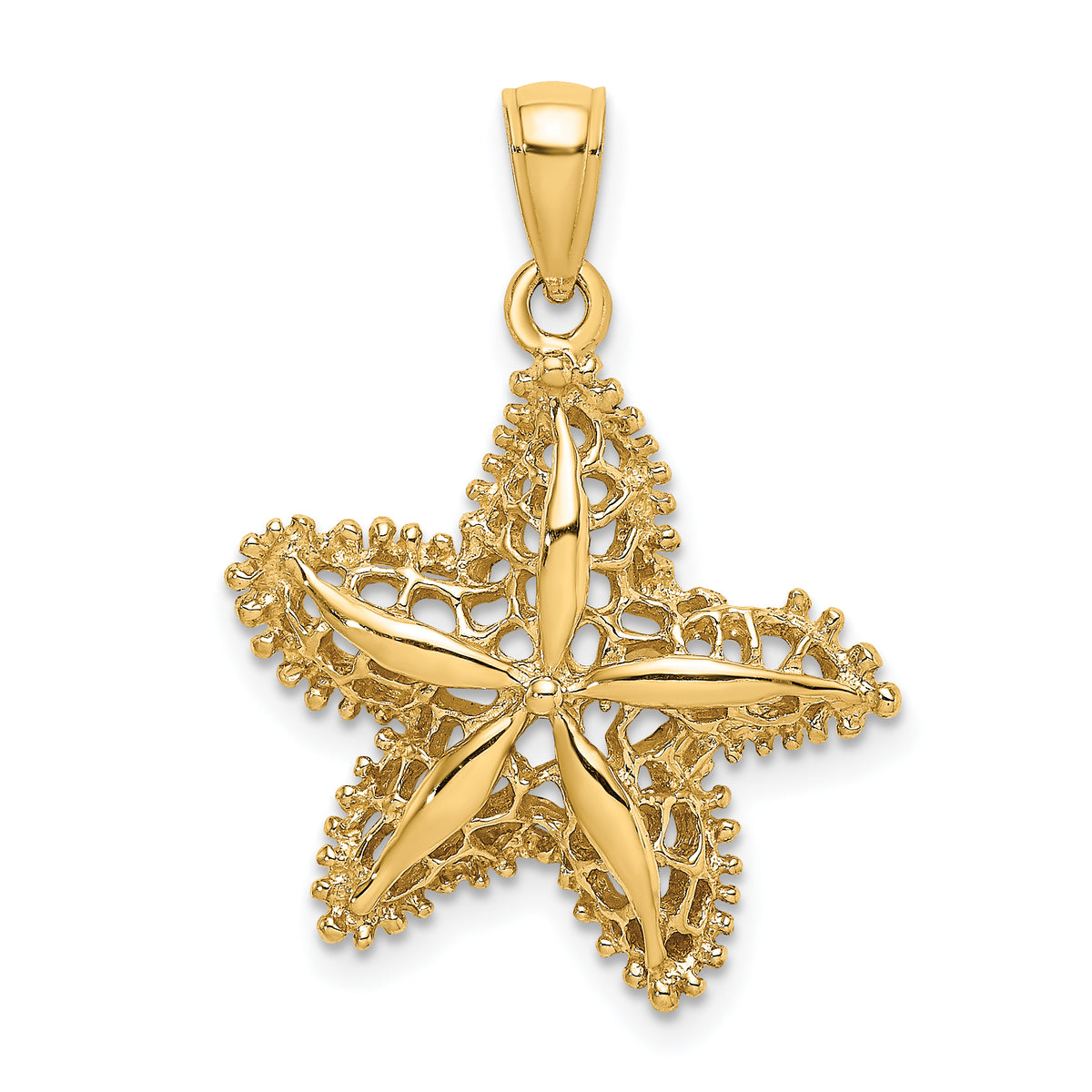 10k Starfish Filigree Charm