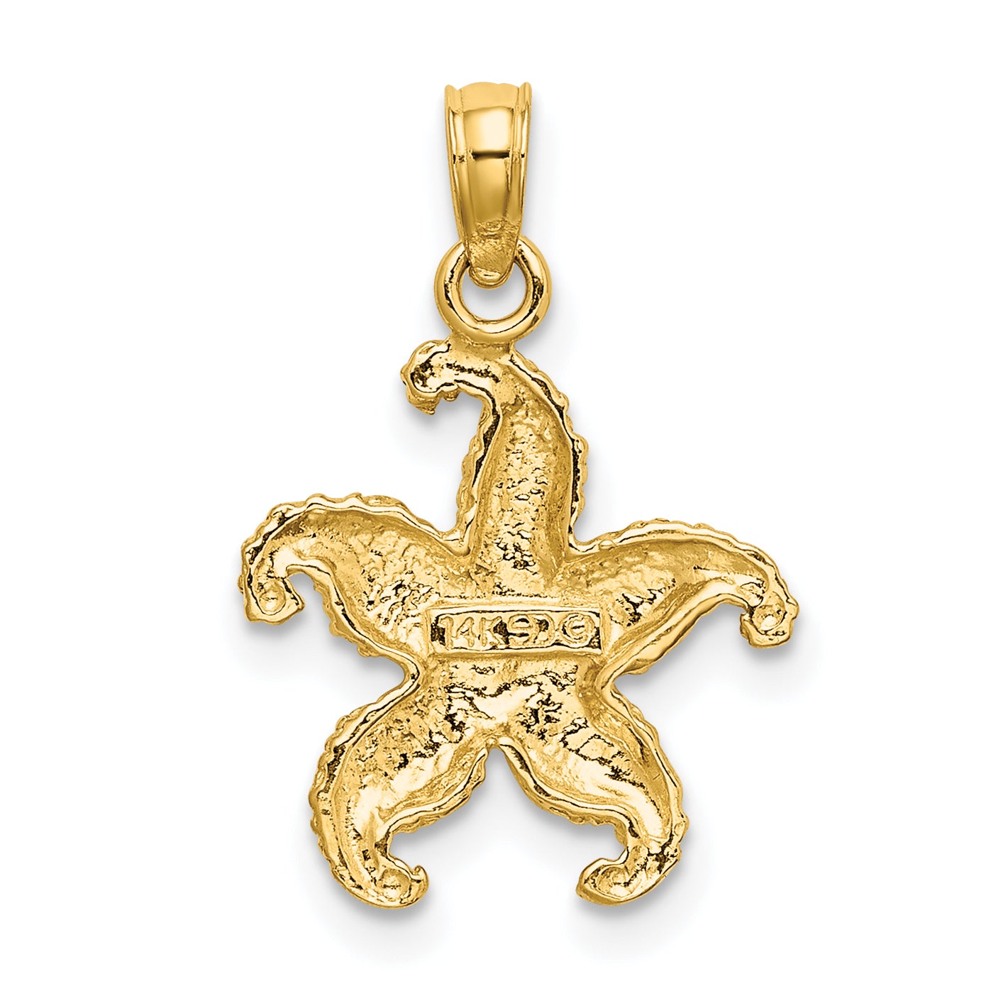 10K Puffed Starfish Charm