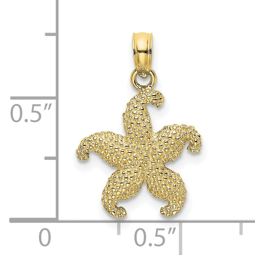 10K Puffed Starfish Charm