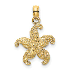 10K Puffed Starfish Charm