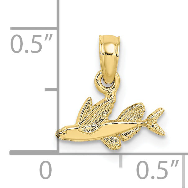 10K Mini Flying Fish Charm