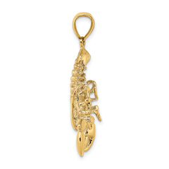 10K 2-D Moveable Lobster Charm