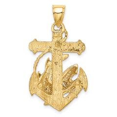 10K 2-D Anchor with Shark Charm