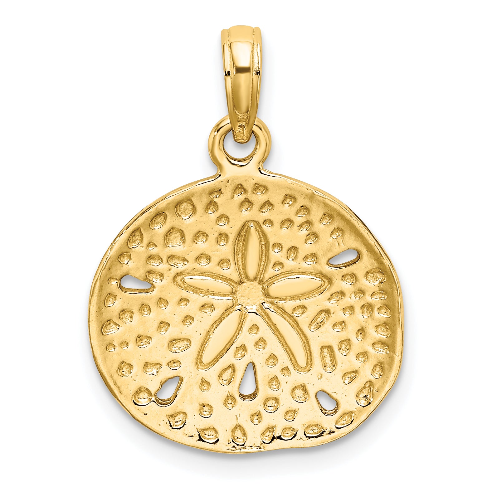 10K 2-D Cut-Out Sand Dollar Charm