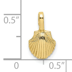 10K Mini Scallop Shell Charm