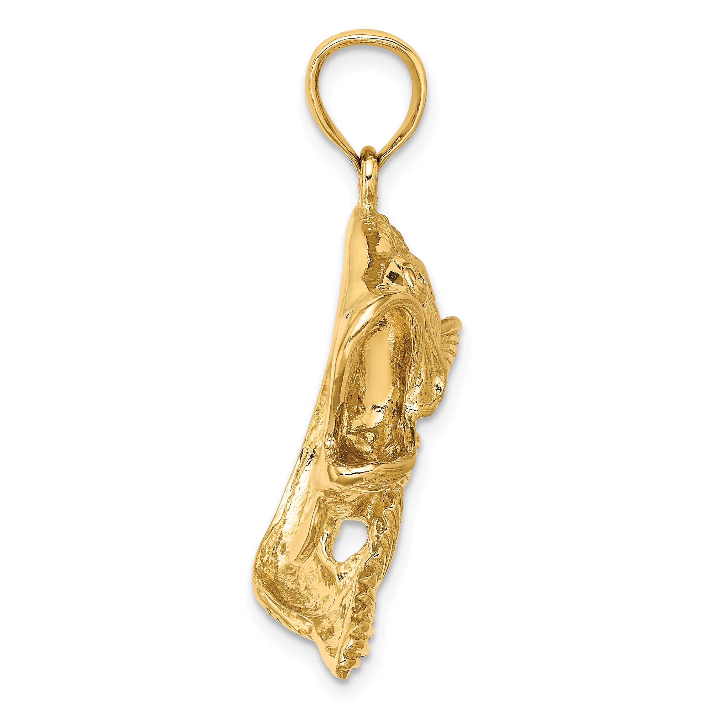 10K 2-D Bass Fish Jumping Charm