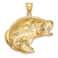 10K 2-D Bass Fish Jumping Charm